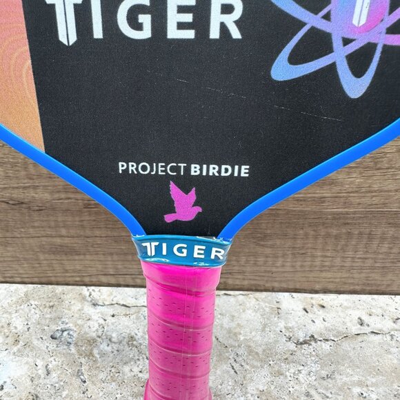 Tiger Generation Three Pickleball Paddle Project Birdie Blue Pink Composite Grip - Picture 3 of 9